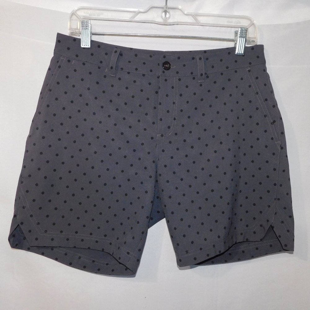 Hudson Bay Company Team Canada GOLF Shorts Gray black Polka Dot Womens 6